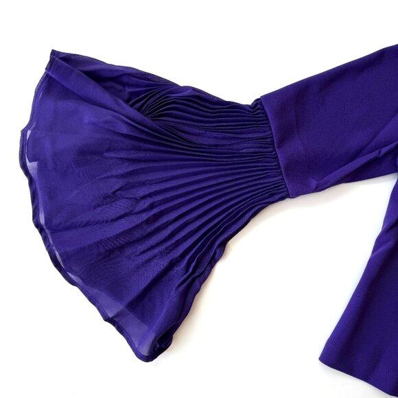 NWT Antthony Originals Purple Ruffle‑Sleeve Cape Jacket M Flowy Open‑Front - Picture 5 of 5